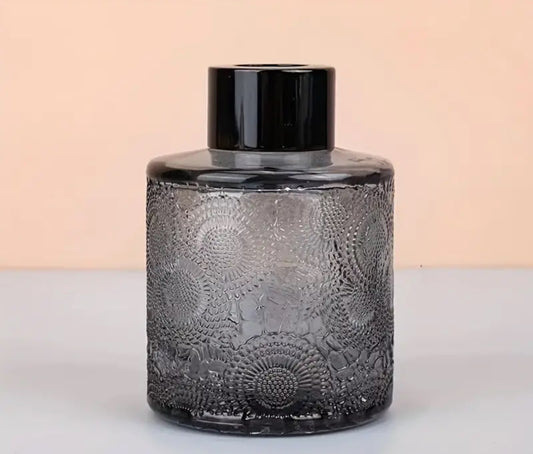 Vase Mandala noir